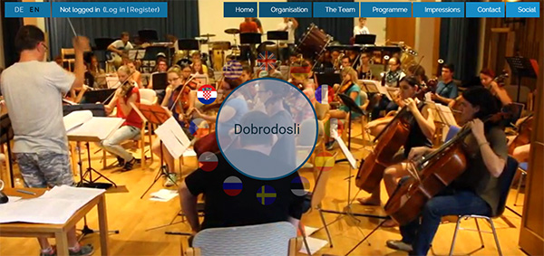 Webseite des European Jazz and Pop Orchesters